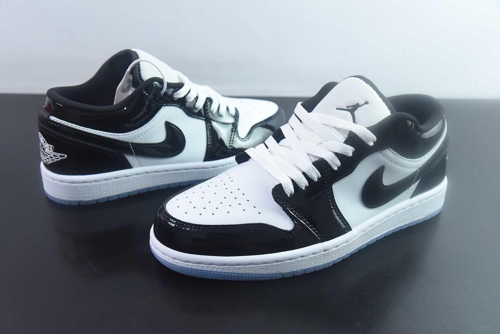HLE23332035 Nike Air Jordan 1 OG Low Top Retro Basketball Shoes Black White DV1309-100